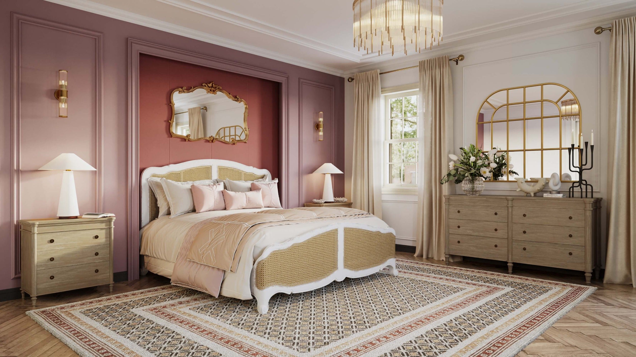 Kelly 3 Drawer Bedside Table FURNITURE - nightstand Bramble