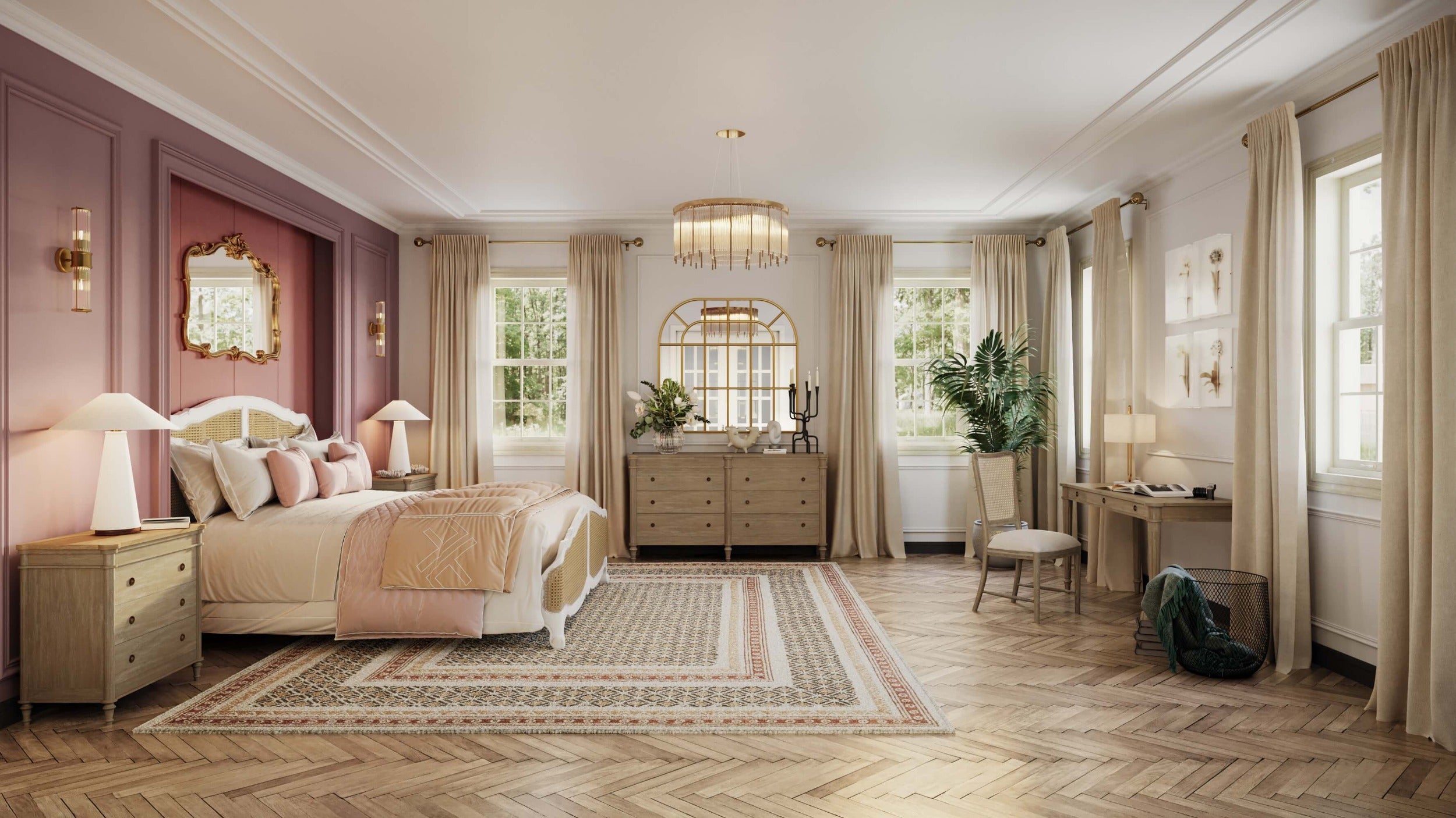 Kelly 3 Drawer Bedside Table FURNITURE - nightstand Bramble