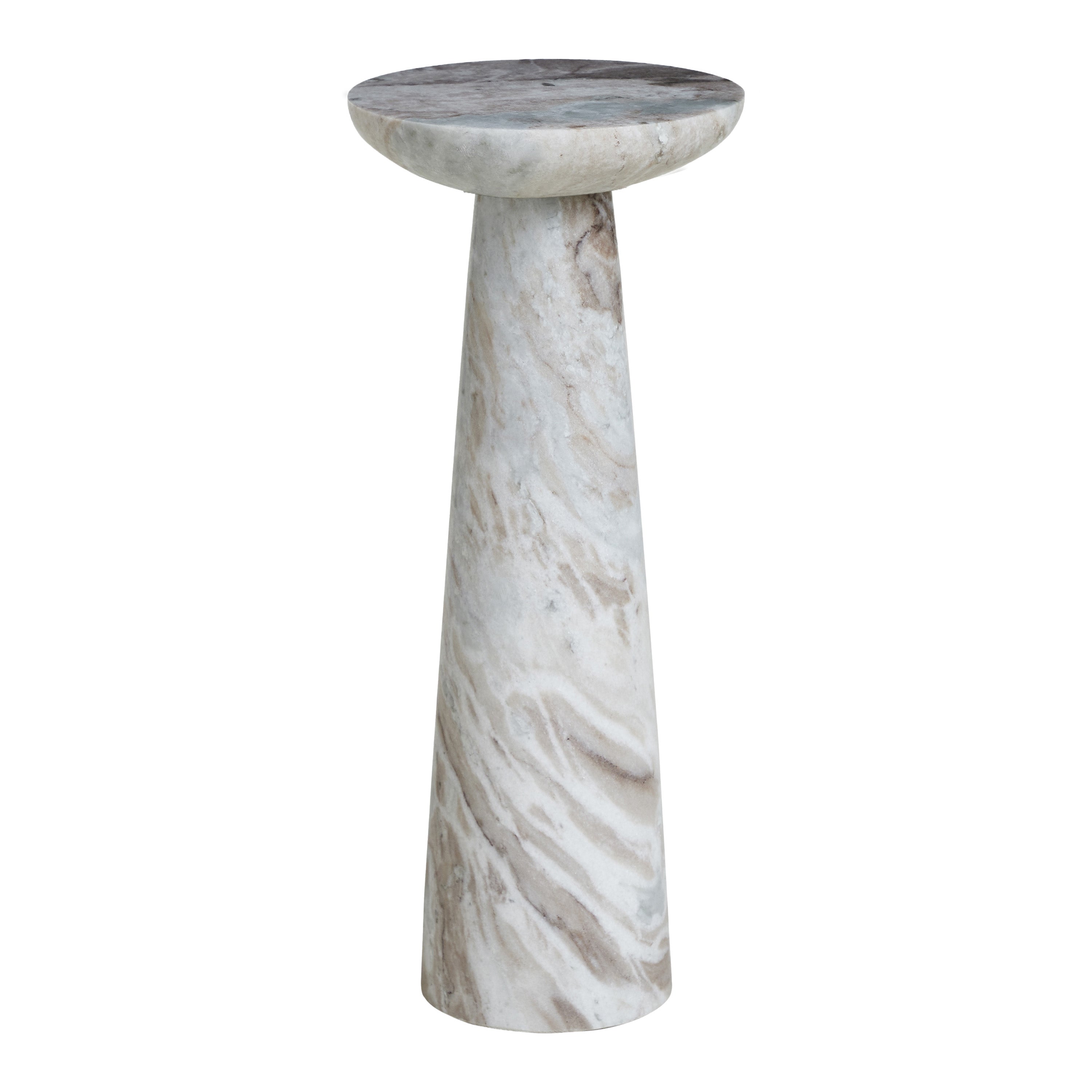 Mercura Indoor Toronto Marble Side Table FURNITURE - side table Renwil Black