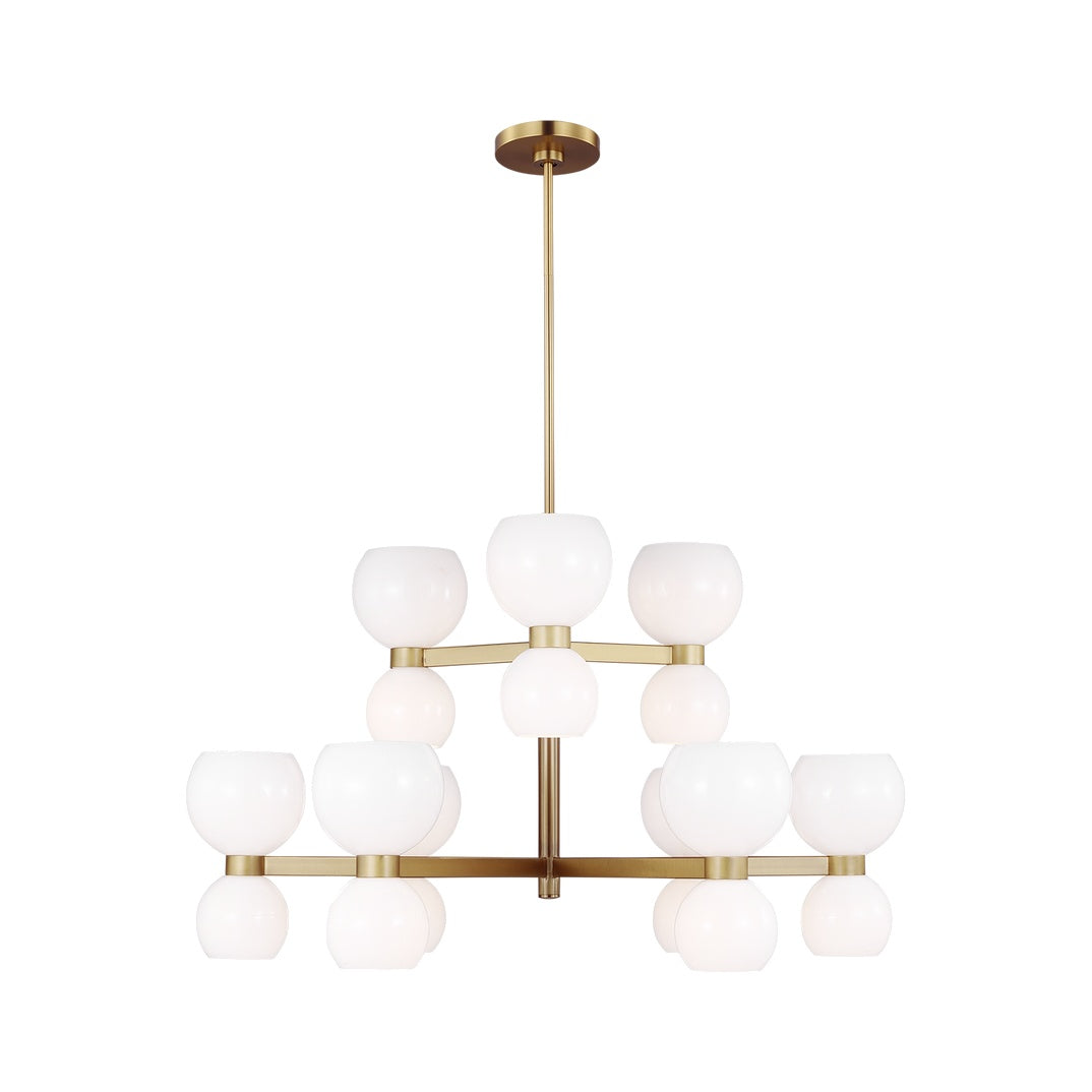 Londyn Medium Chandelier LIGHTING - chandelier Visual Comfort - Studio Milk White Glass