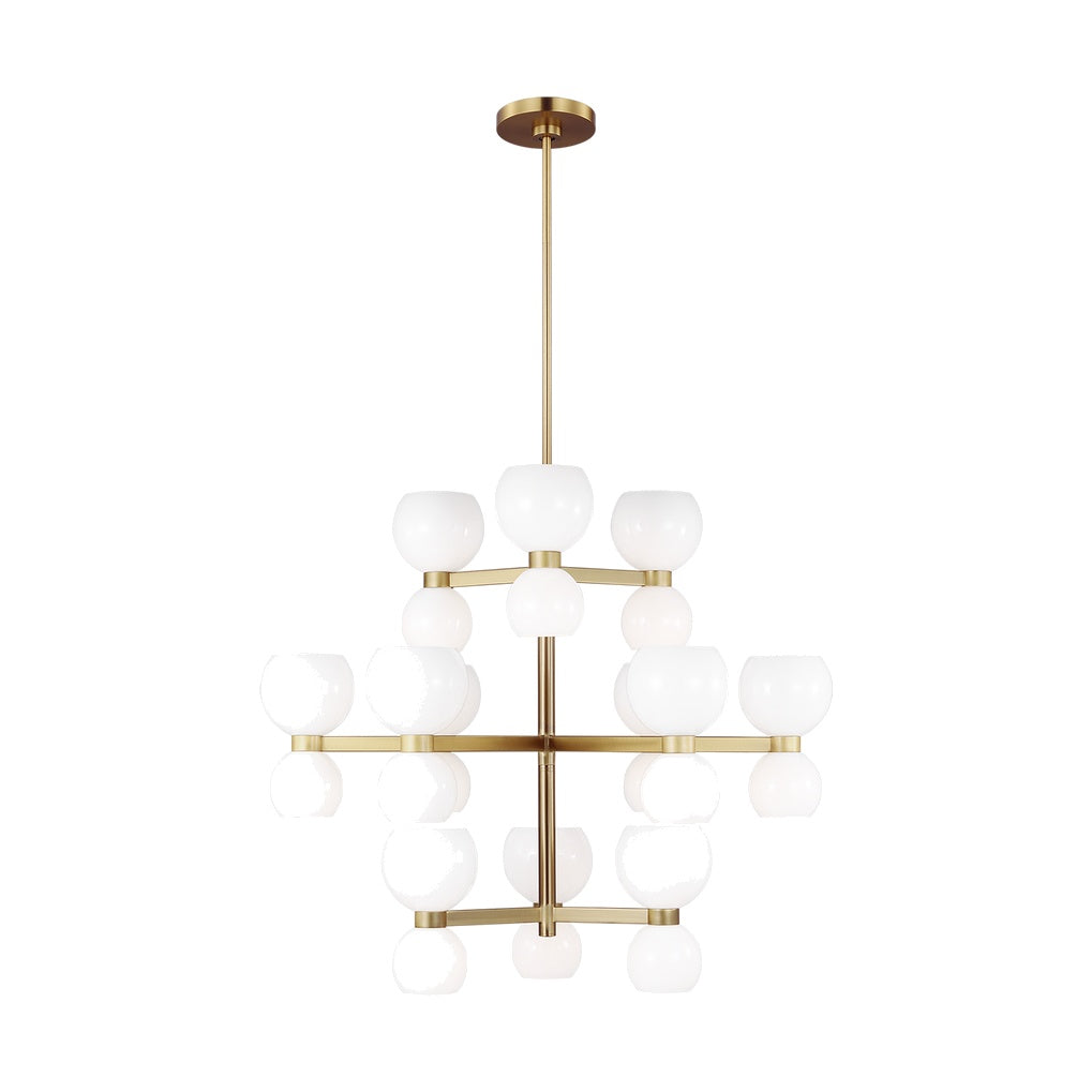 Londyn Large Chandelier LIGHTING - chandelier Visual Comfort - Studio Milk White Glass