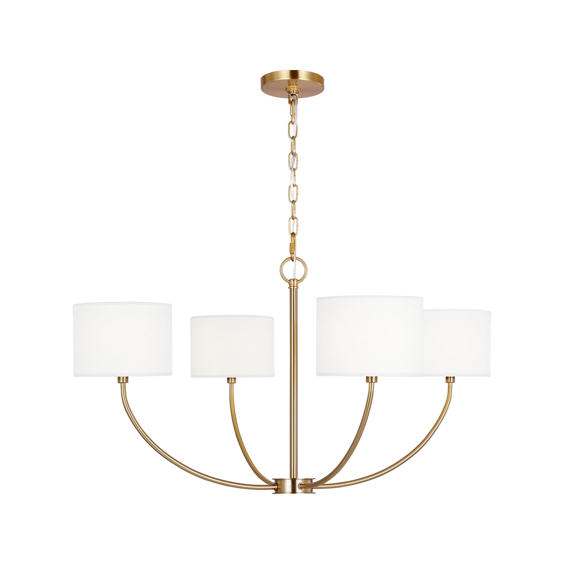 Sawyer Small Chandelier LIGHTING - chandelier Visual Comfort - Studio Burnished Brass