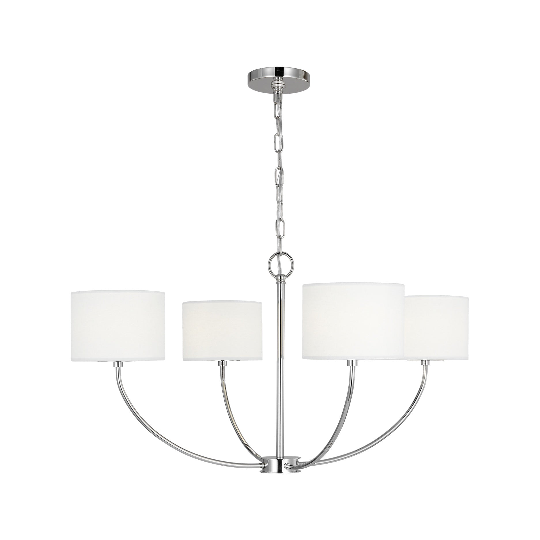 Sawyer Small Chandelier LIGHTING - chandelier Visual Comfort Polished Nickel