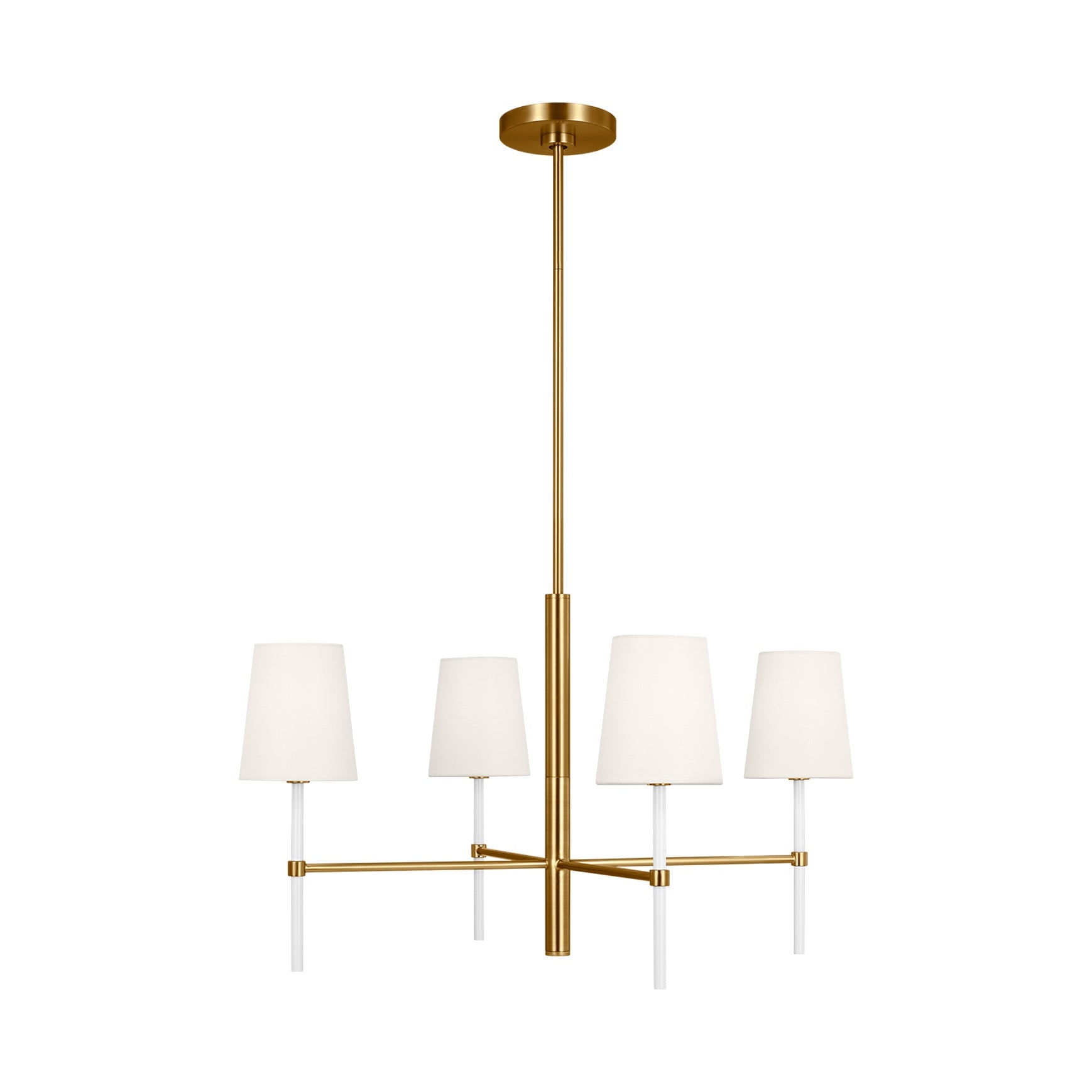 Monroe Small Chandelier LIGHTING - chandelier Visual Comfort - Studio Burnished Brass