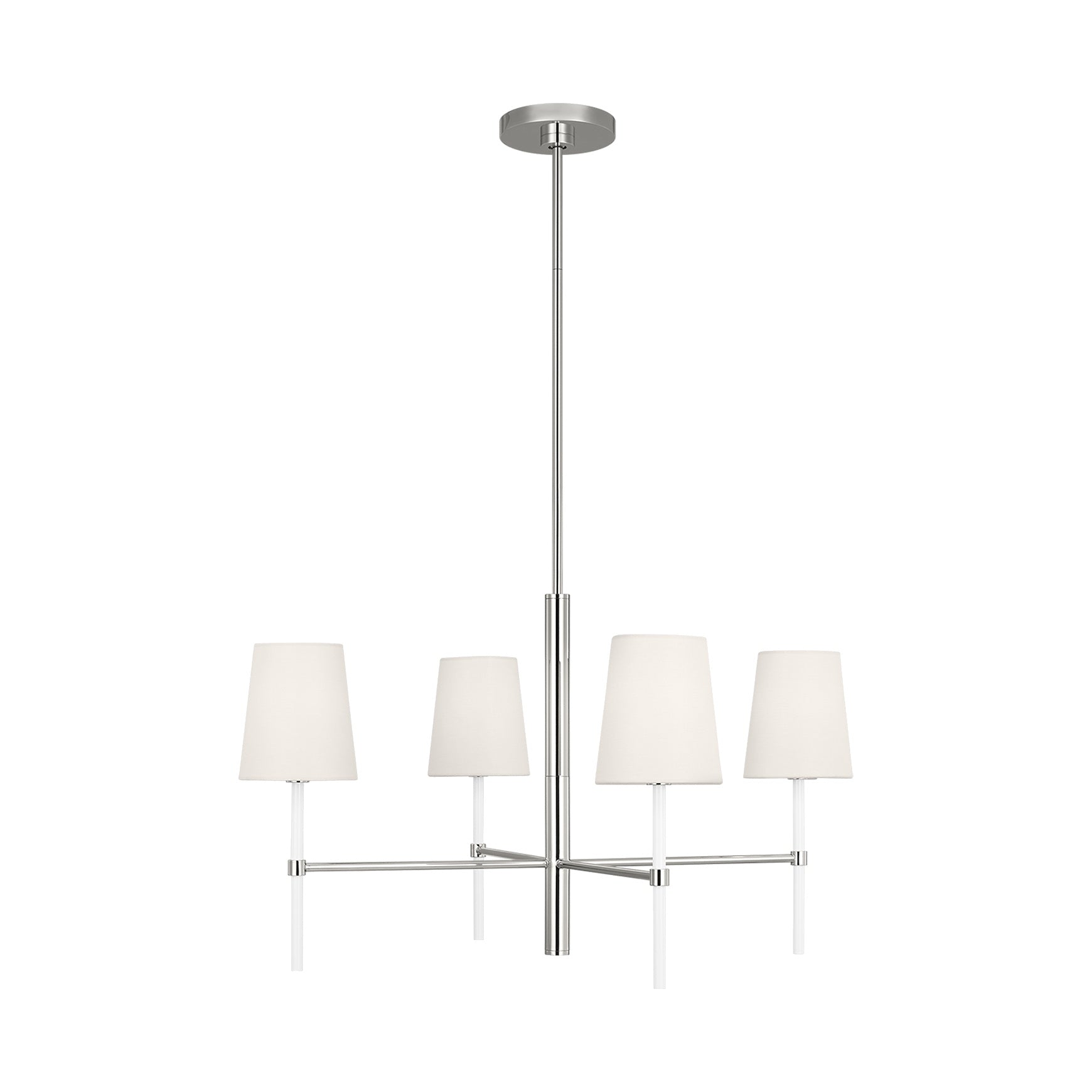 Monroe Small Chandelier LIGHTING - chandelier Visual Comfort - Studio Polished Nickel