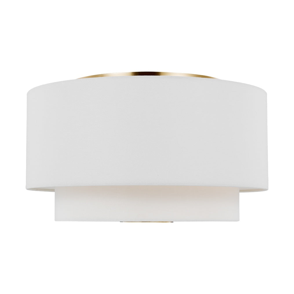 Sawyer Flush Mount LIGHTING - ceiling fixture Visual Comfort Burnished Brass