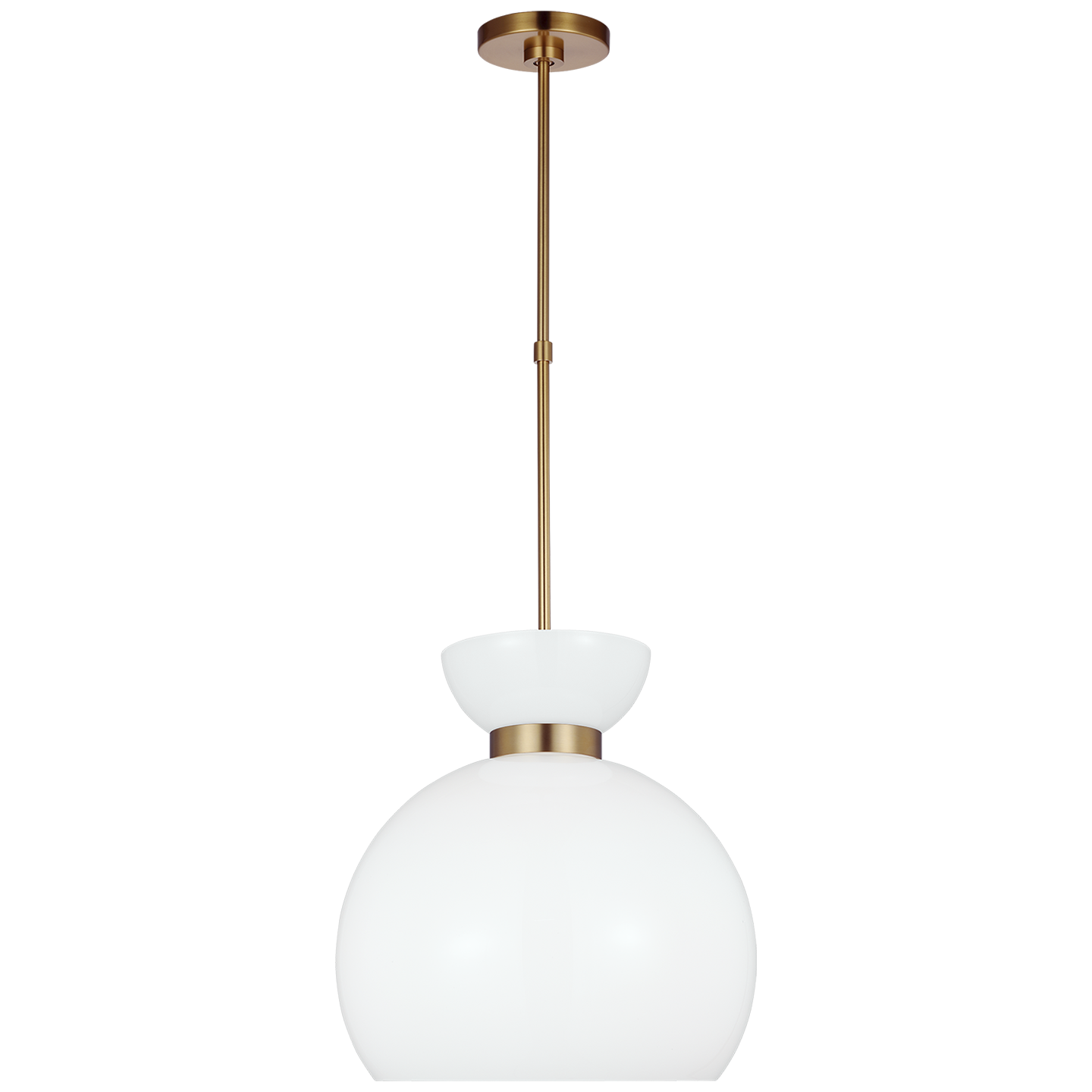 Londyn Round Pendant LIGHTING - pendant Visual Comfort - Studio Milk White Glass