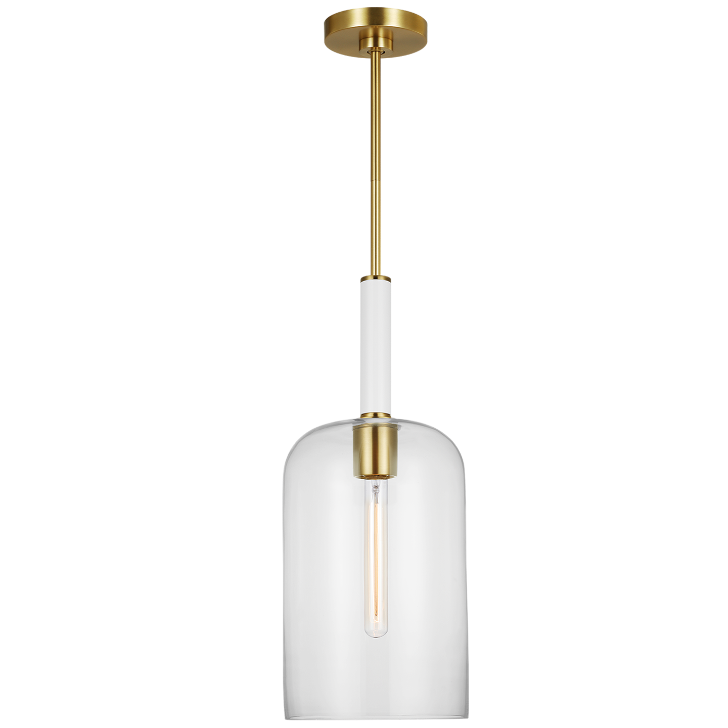 Monroe Cylinder Pendant LIGHTING - pendant Visual Comfort - Studio Burnished Brass