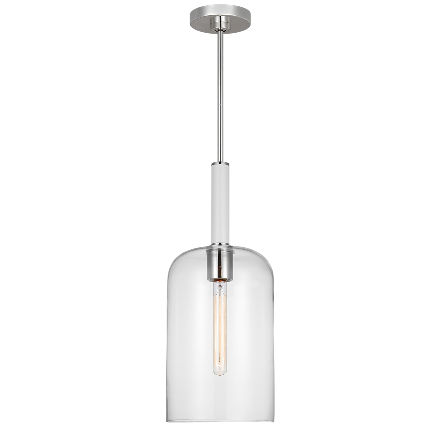 Monroe Cylinder Pendant LIGHTING - pendant Visual Comfort - Studio Polished Nickel