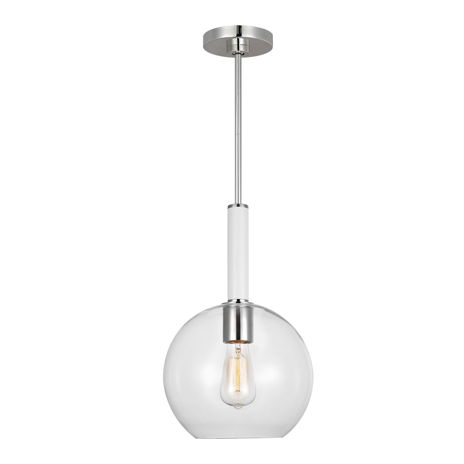 Monroe Round Pendant LIGHTING - pendant Visual Comfort - Studio Polished Nickel