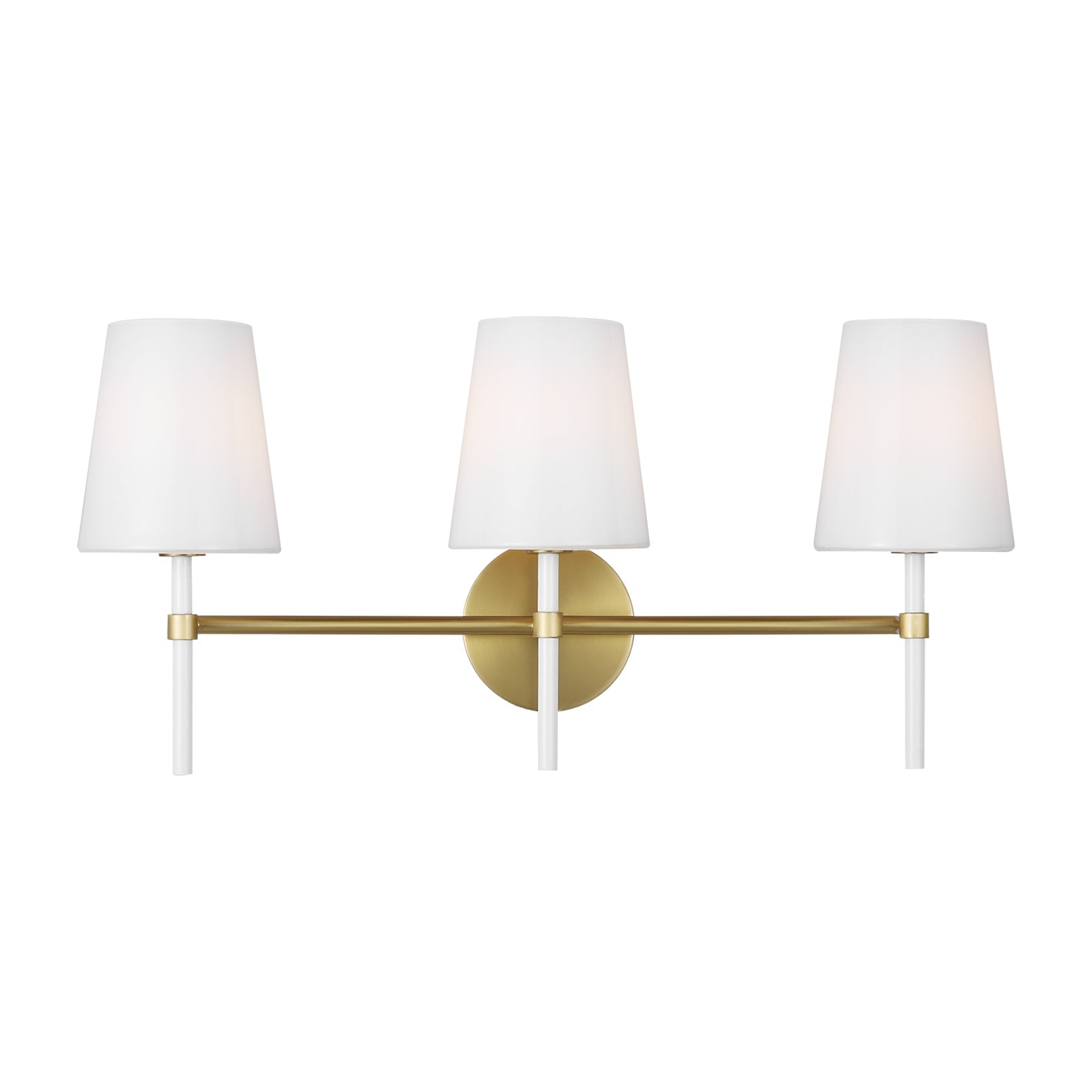 Monroe 3-light Vanity Sconce LIGHTING - vanity Visual Comfort Burnished Brass