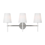 Monroe 3-light Vanity Sconce LIGHTING - vanity Visual Comfort Polished Nickel