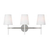Monroe 3-light Vanity Sconce LIGHTING - vanity Visual Comfort Polished Nickel