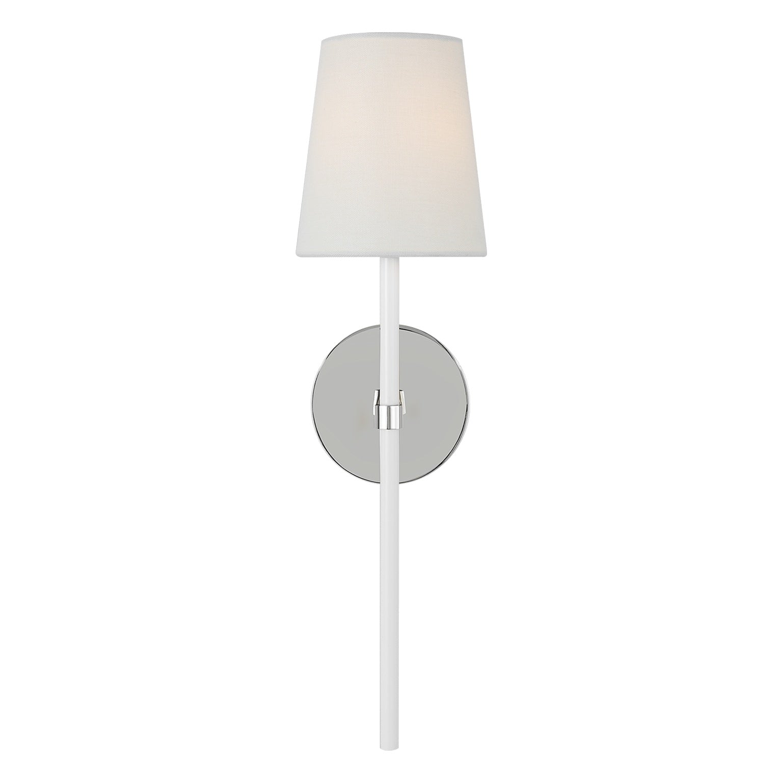 Monroe Tail Sconce LIGHTING - wall bath fixture Visual Comfort Polished Nickel