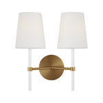 Monroe Double Sconce LIGHTING - sconce Visual Comfort Burnished Brass