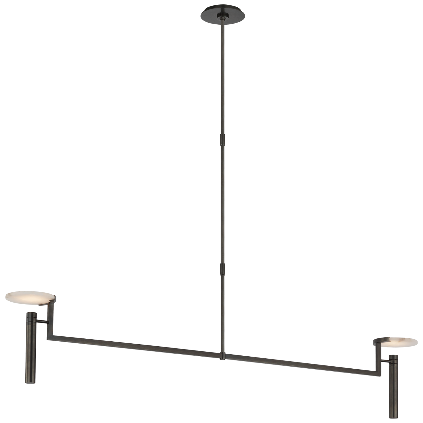 Melange Extra Large Floating Disc Linear Chandelier LIGHTING - chandelier Visual Comfort - Signature Bronze