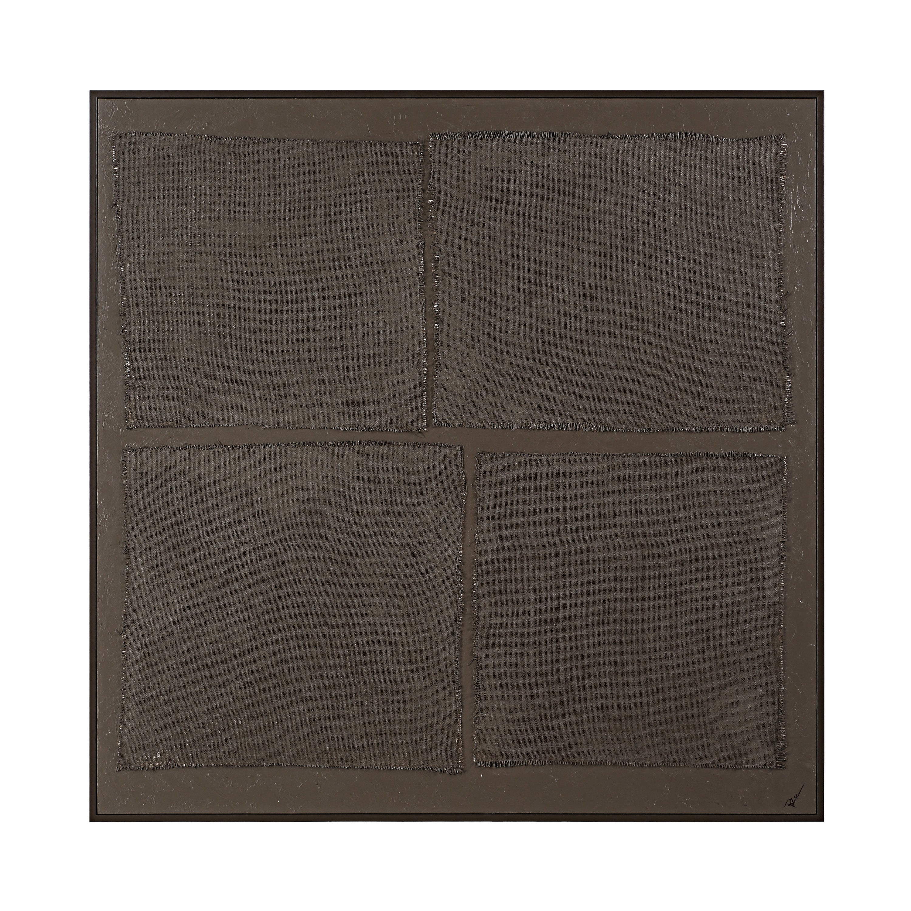 "Spruce" Burlap Framed Wall Art