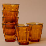 Short Amber Picardie Glass Tumbler glass tumbler Inter Continental Mercantile