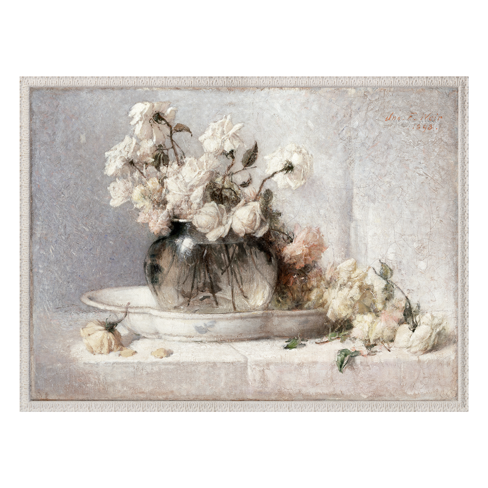 "Vase of Roses" Framed Art Print - Rug & Weave