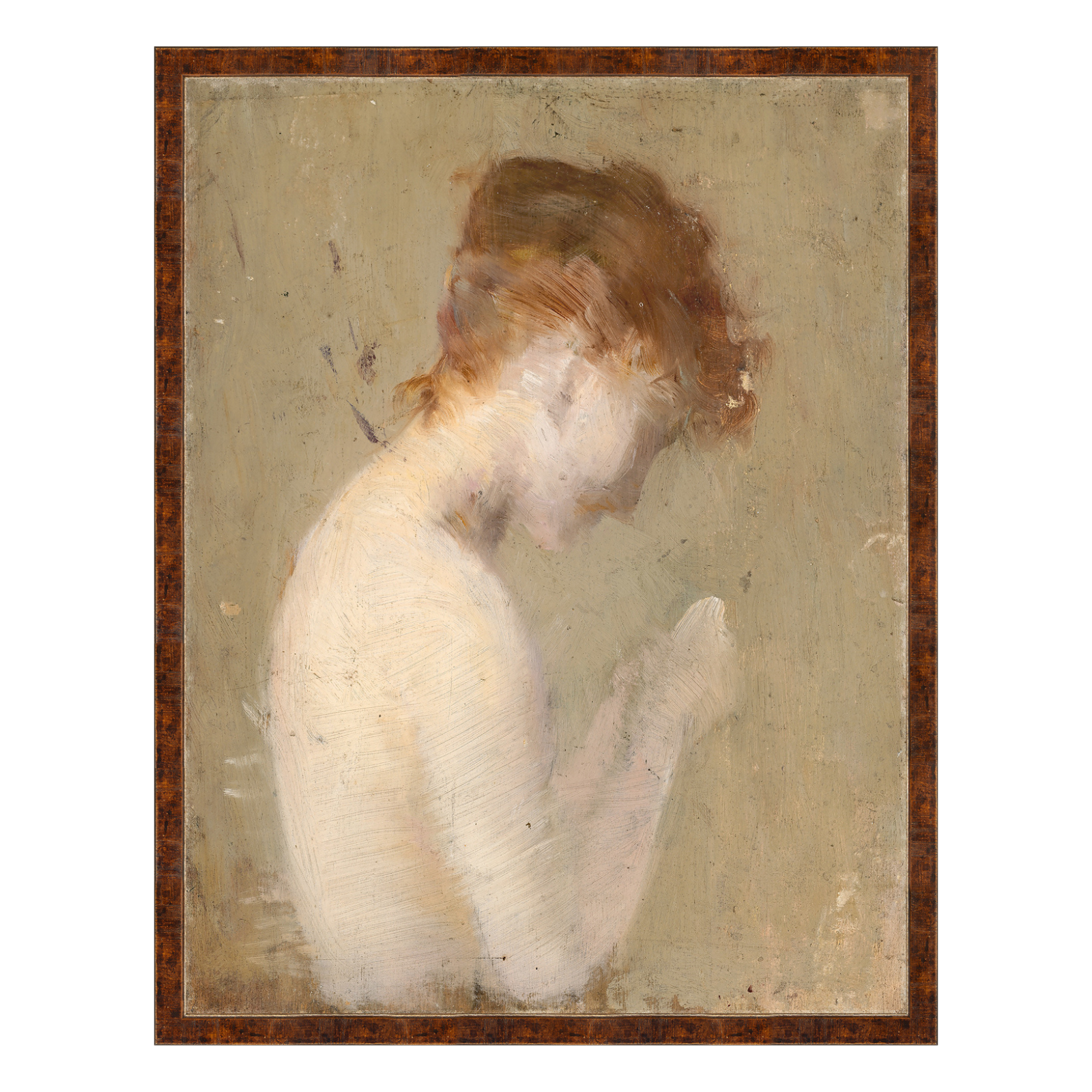 "Shy Girl" Framed Art Print - Rug & Weave