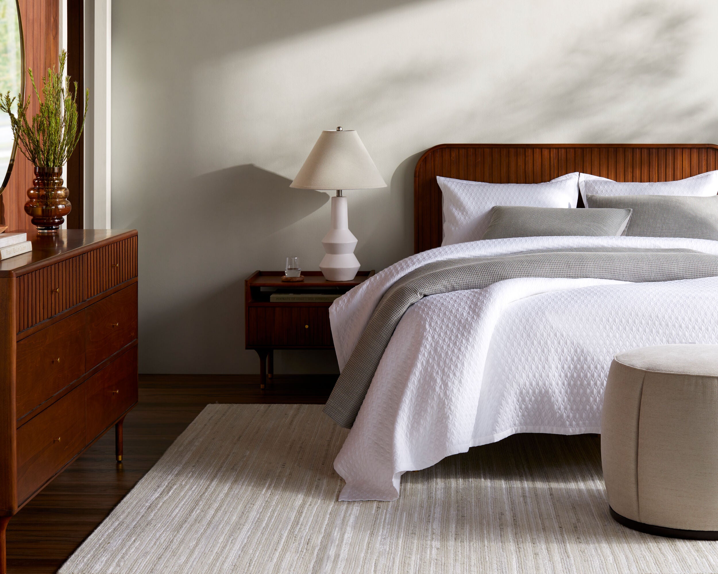 Madrid Wood Bed FURNITURE - wood bed Surya
