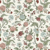 FLOOR MODEL - Briar Ruffle Slipcover Dining Chair - Melinda Floral Mauve FURNITURE - floor model Skyline Furniture