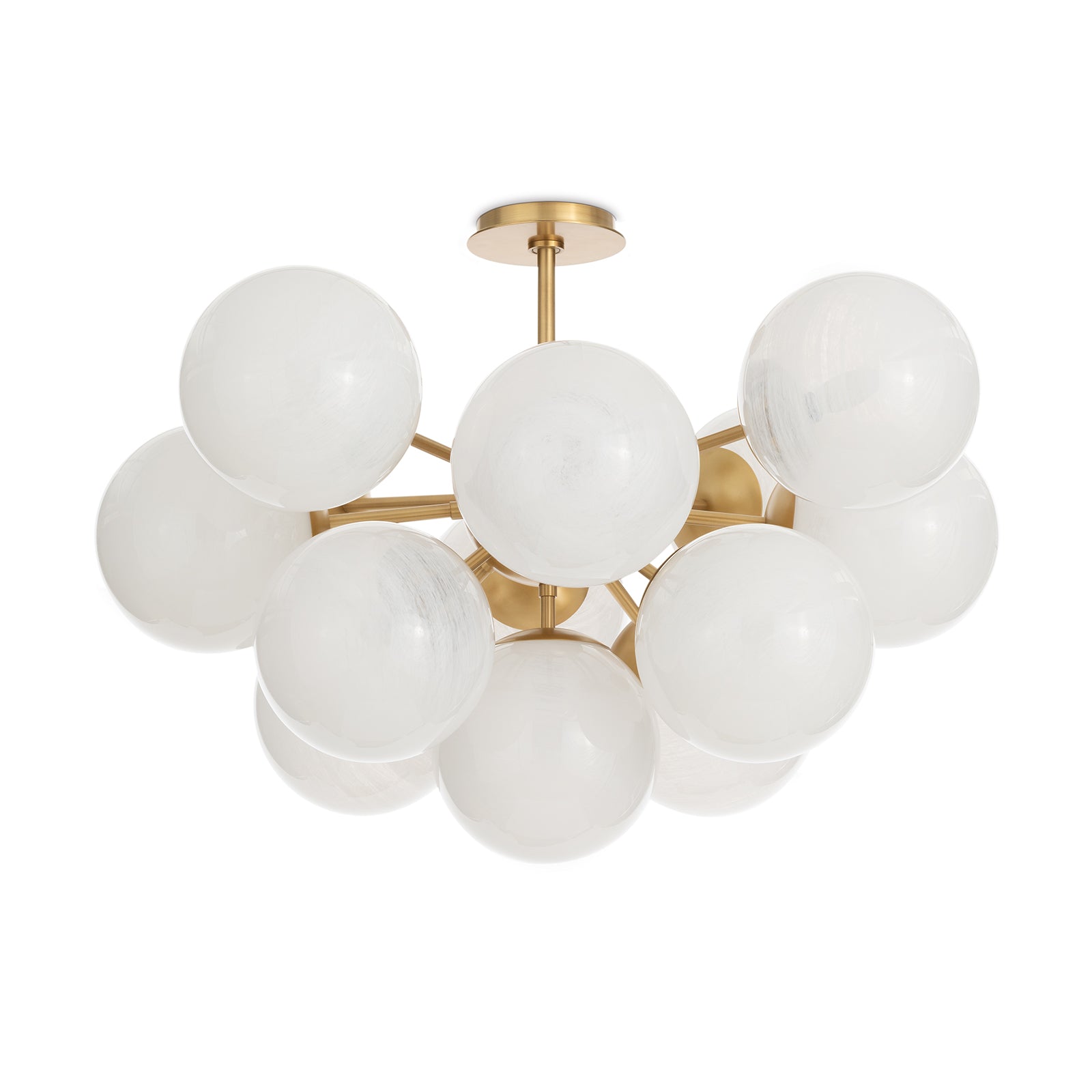 Shine Flush Mount (Natural Brass with Swirl Glass) – view 2
