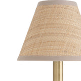 Polly Sconce Single (Natural Brass with Rattan Shade)