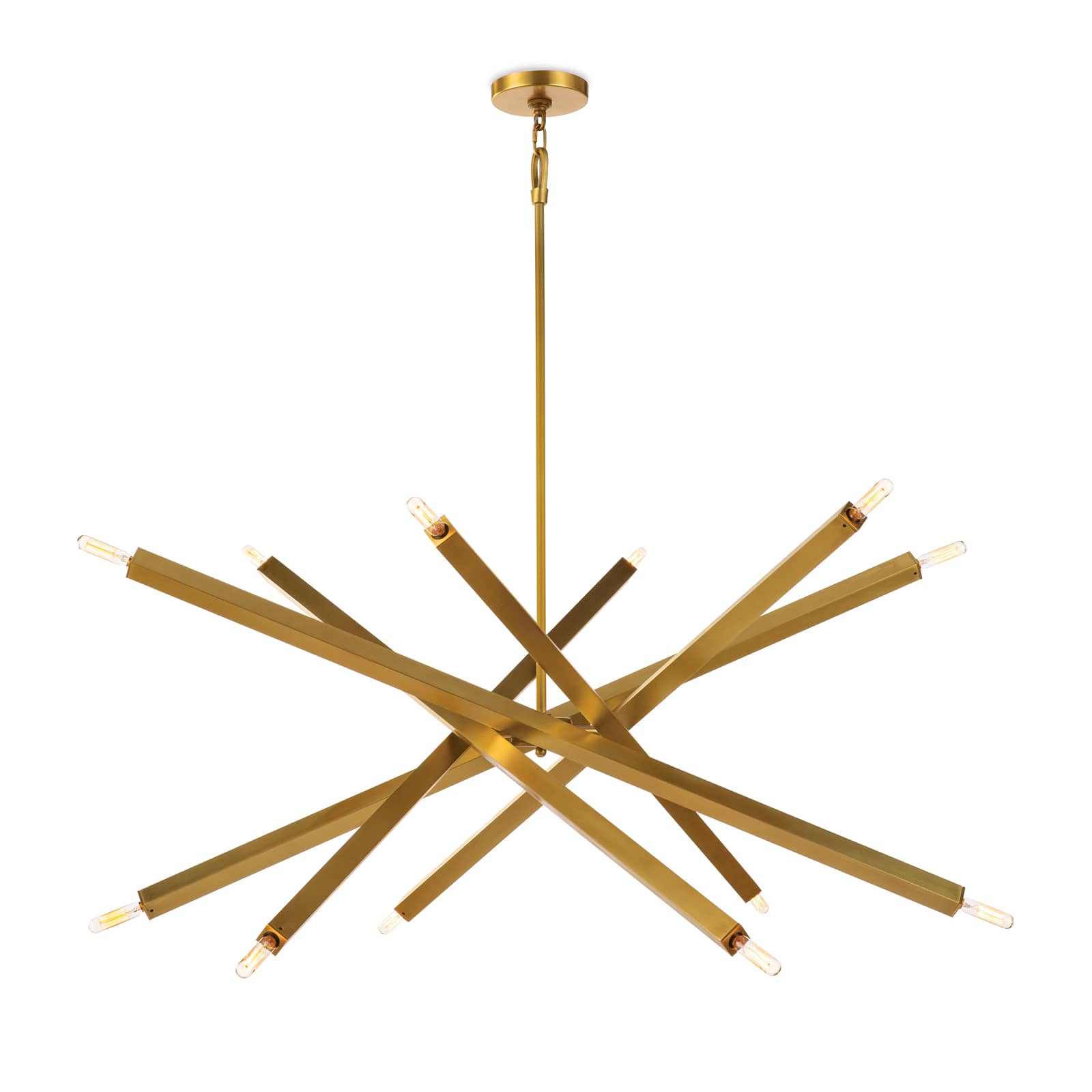 Viper Chandelier (Natural Brass) - Rug & Weave