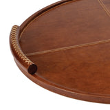 Forte Leather Tray Round Large (Tan)