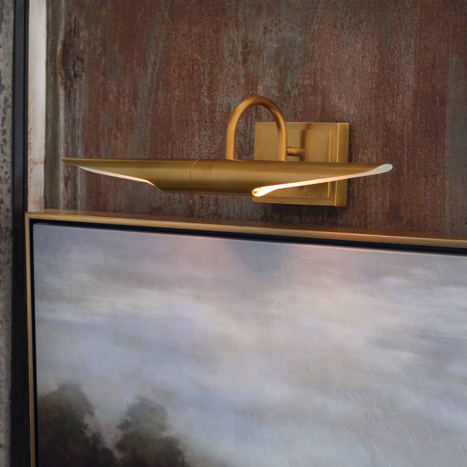 STORE FIXTURE - Redford Picture Light Small (Natural Brass) – view 2