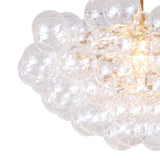 Bubbles Chandelier (Clear) Natural Brass