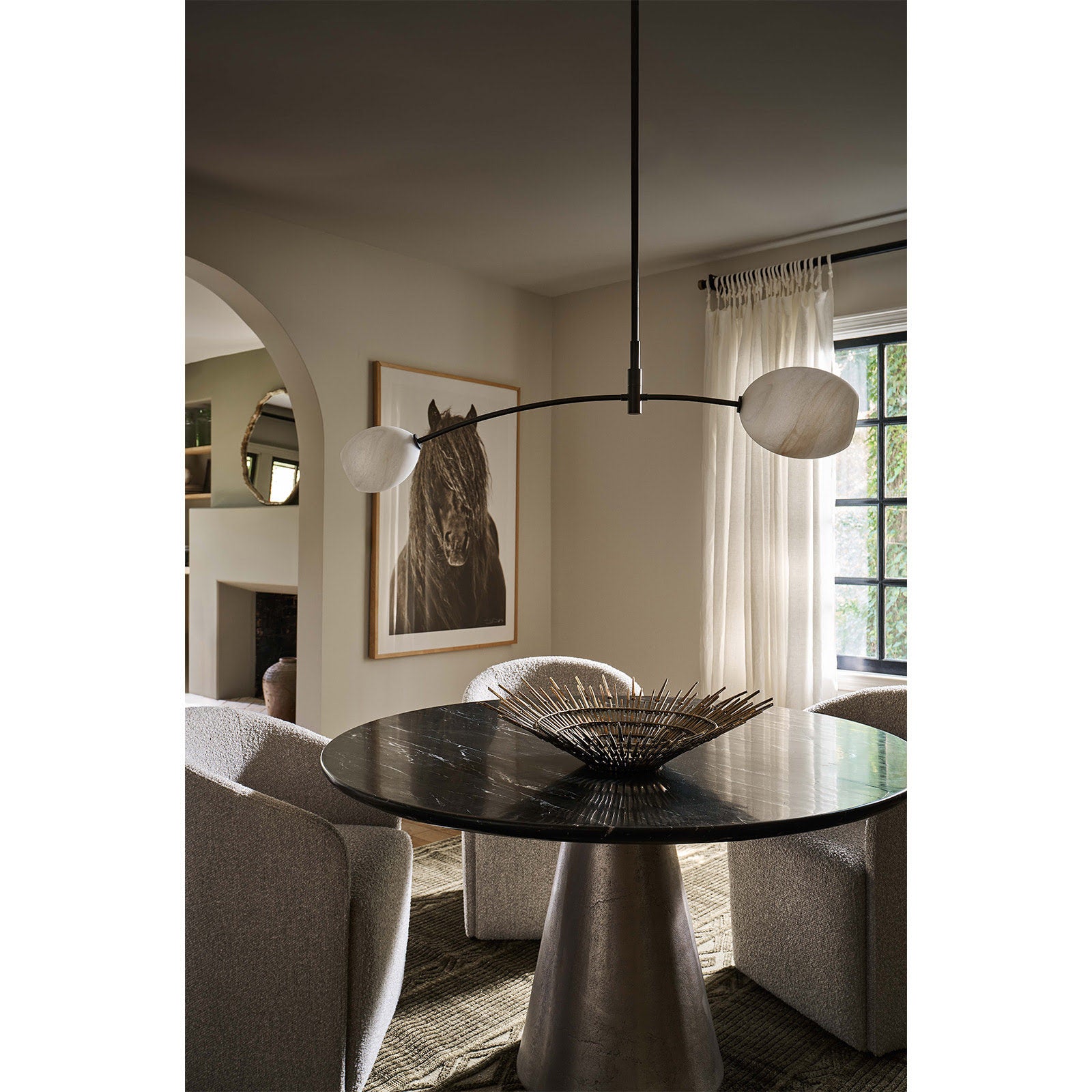 Artemis Pendant Single (Oil Rubbed Bronze with Alabaster Glass) – view 2