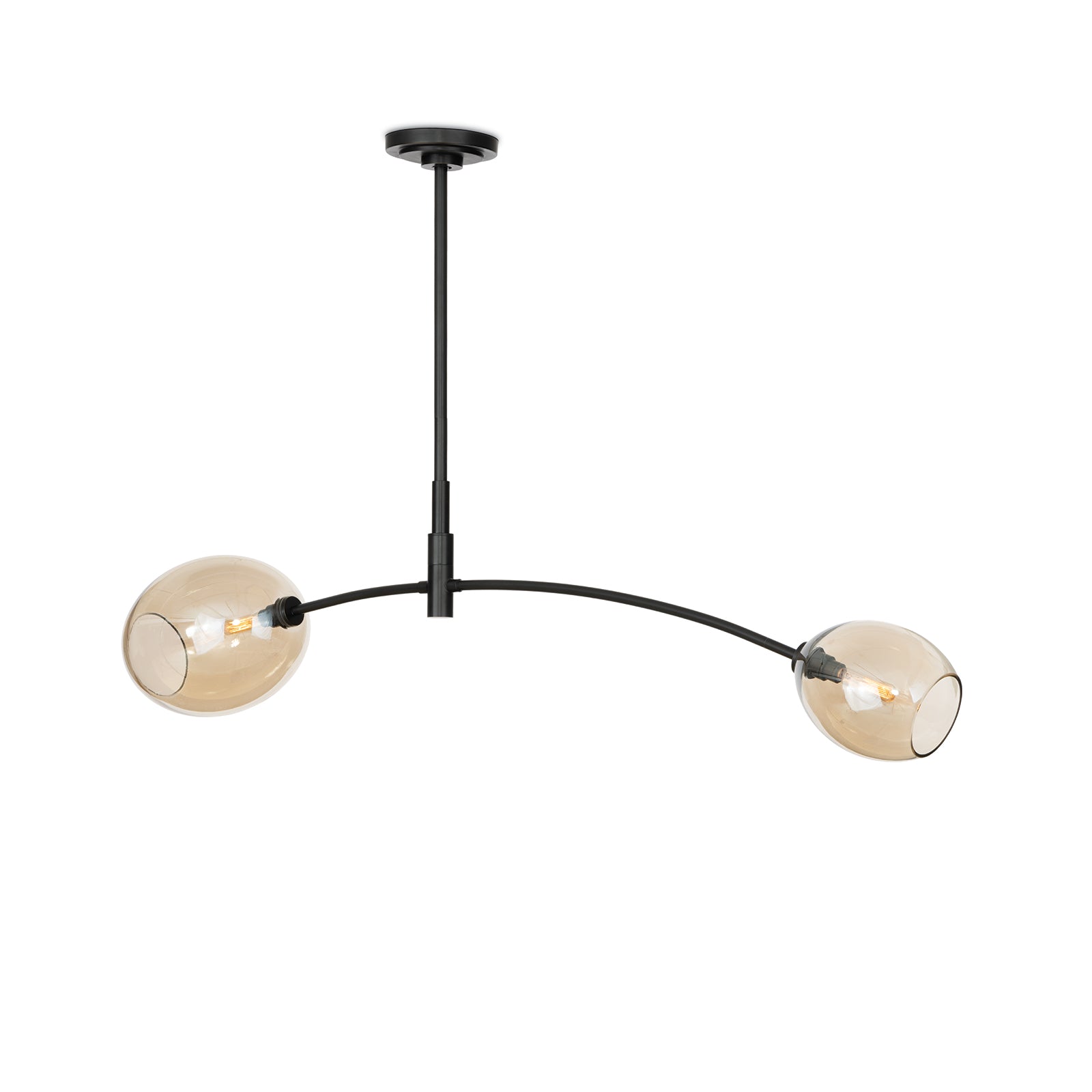 Artemis Pendant Double Oil Rubbed Bronze with Champagne Glass - Rug & Weave