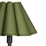 Polly Floor Lamp (Blackened Brass with Green Scalloped Shade)