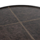 Forte Leather Tray Round Large (Black)