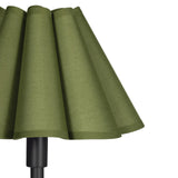 Polly Buffet Lamp (Blackened Brass with Green Scalloped Shade)