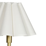 Polly Buffet Lamp (Natural Brass with White Scalloped Shade)