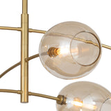 Artemis Chandelier (Natural Brass with Champagne Glass)