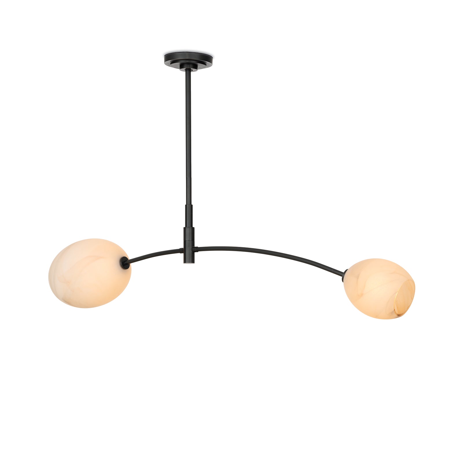 Artemis Pendant Double (Oil Rubbed Bronze with Alabaster Glass) Chandelier Regina Andrew
