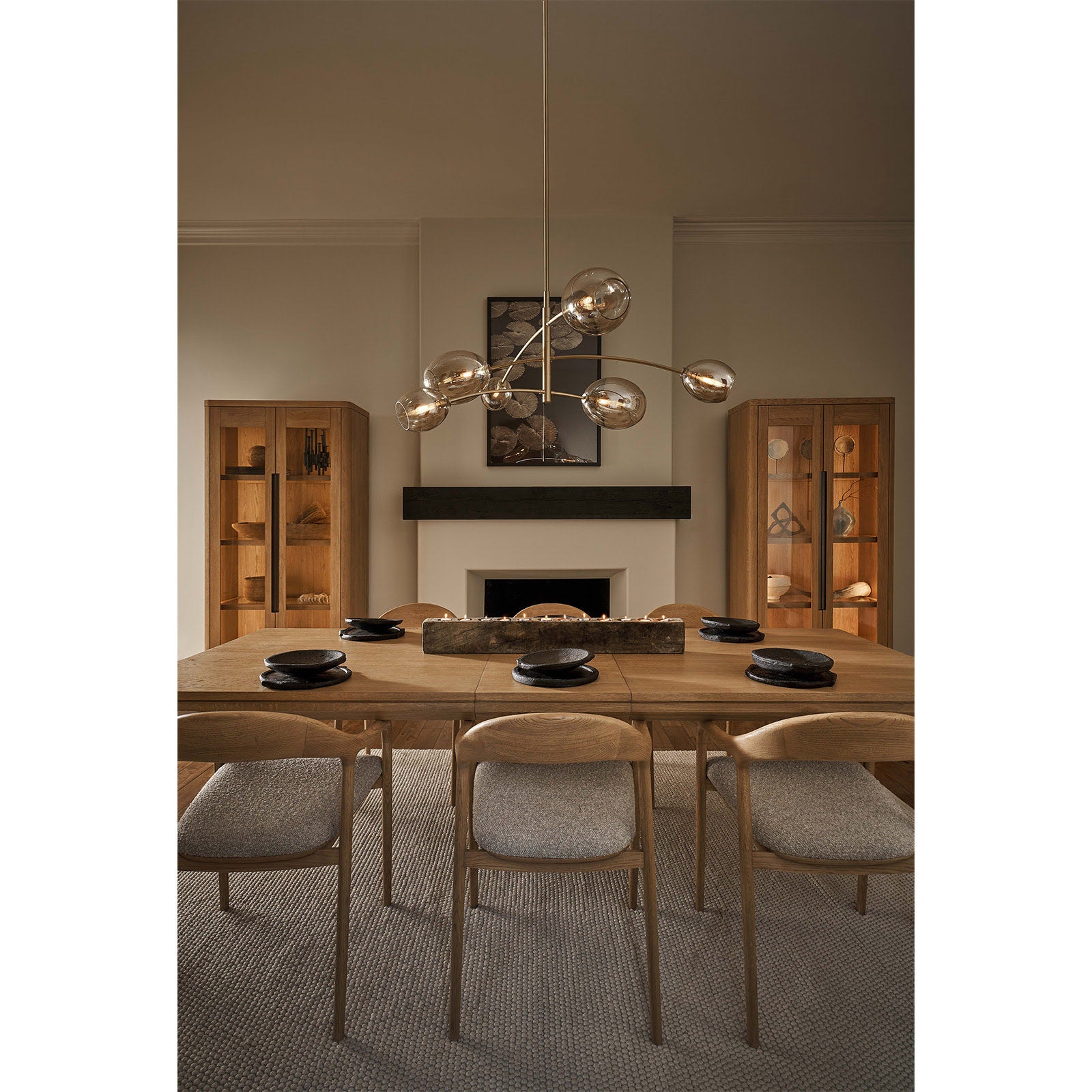 Artemis Chandelier (Natural Brass with Champagne Glass) – view 2