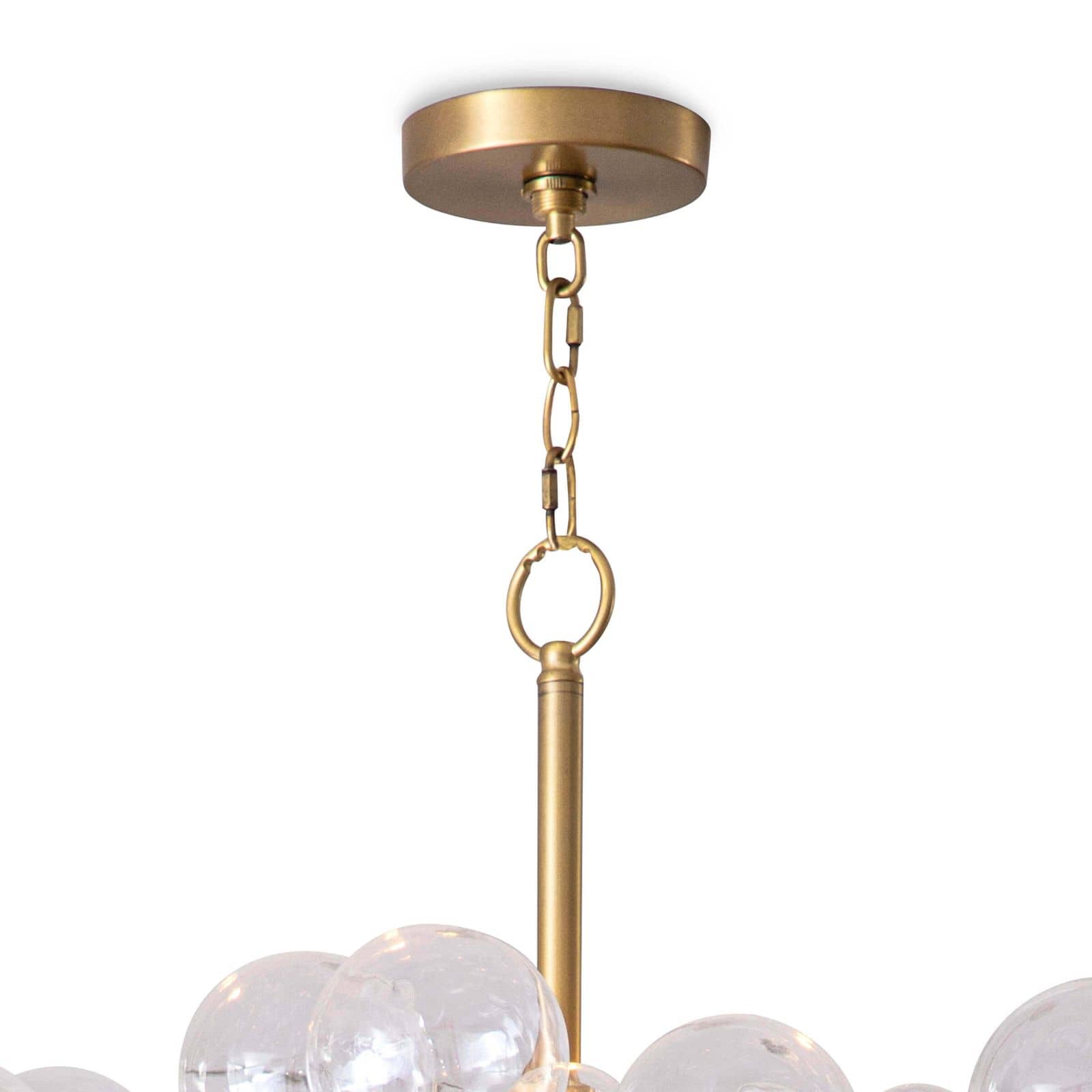 Bubbles Chandelier (Clear) Natural Brass – view 2