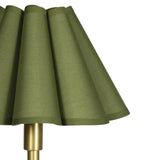 Polly Floor Lamp (Natural Brass with Green Scalloped Shade)