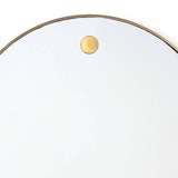 Hanging Circular Mirror (Natural Brass)