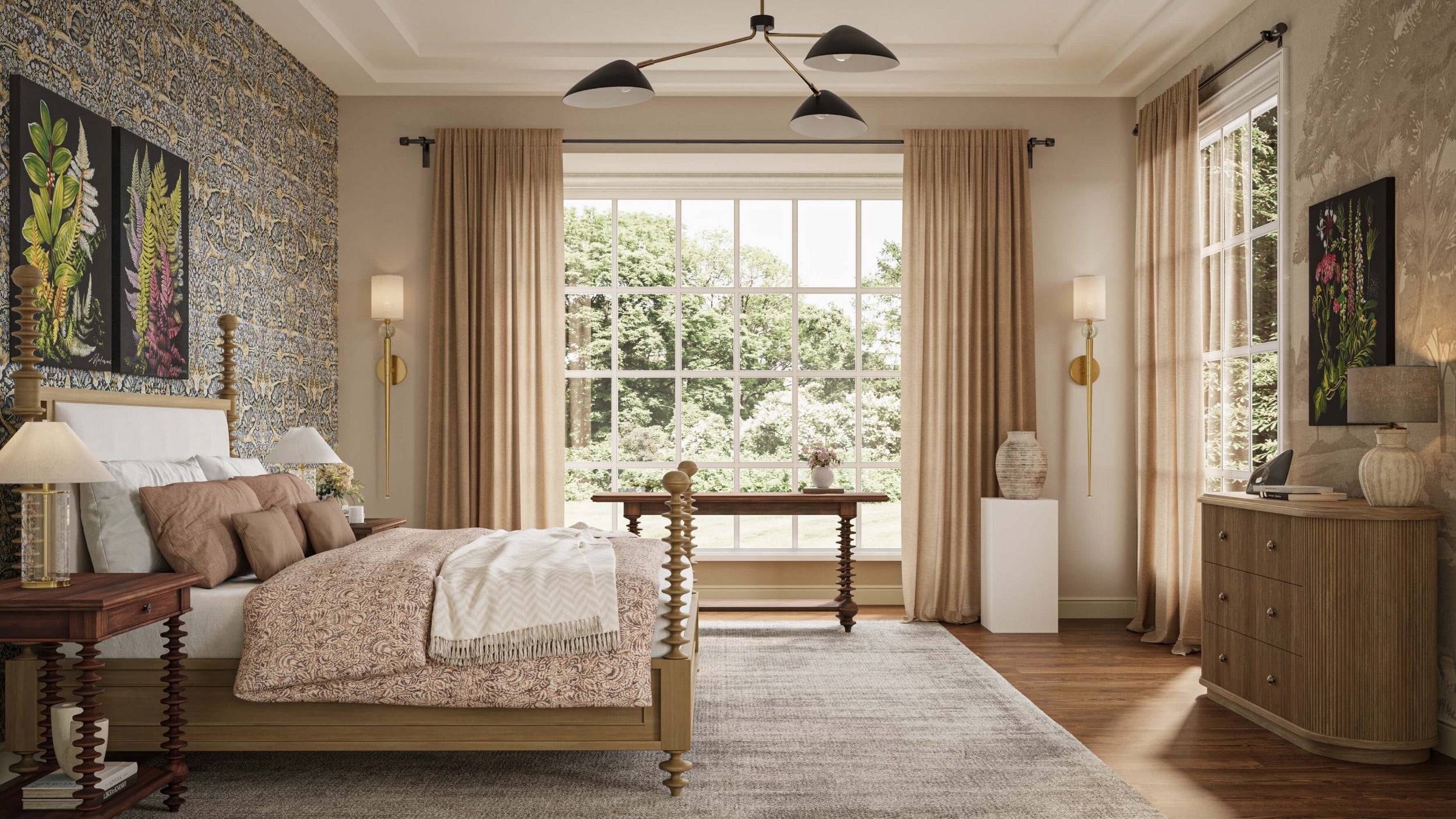 Milani Upholstered King Bed FURNITURE - bed Bramble