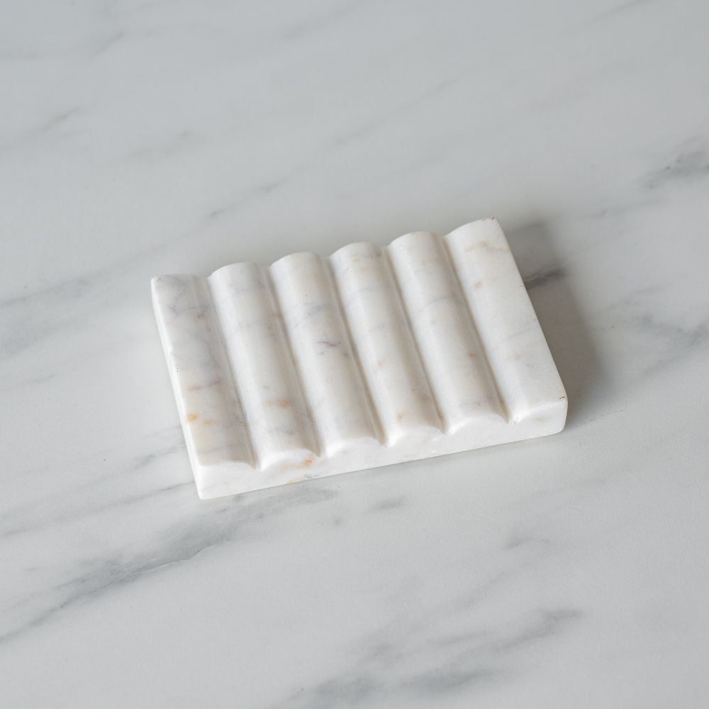 White Marble Soap Dish - Rug & Weave