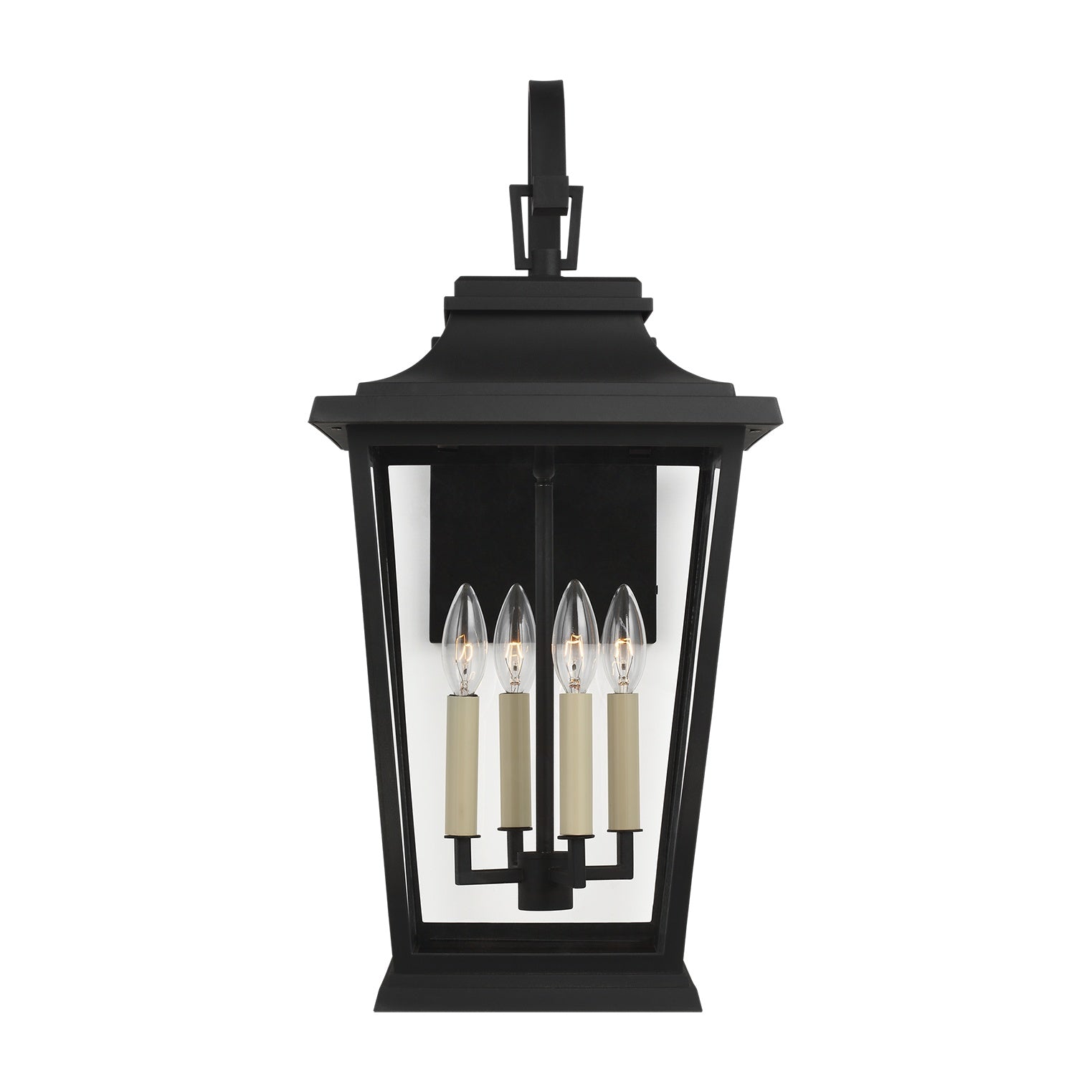 Warren Medium Lantern LIGHTING - outdoor fixture Visual Comfort - Studio Textured Black