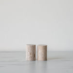 Travertine Salt & Pepper Shakers - Rug & Weave