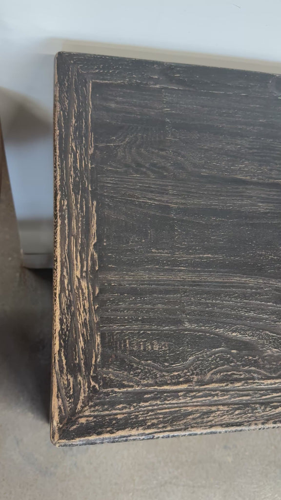 FLOOR MODEL - Reid Reclaimed Wood Sideboard - Weathered Black - 6-Drawer FURNITURE - floor model Hauer Market