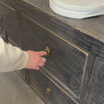 FLOOR MODEL - Reid Reclaimed Wood Sideboard - Weathered Black - 6-Drawer FURNITURE - floor model Hauer Market